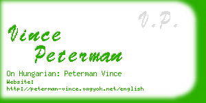 vince peterman business card